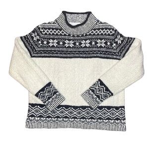 Valerie Stevens Fur Blend Aire Isle Turtleneck
Sweater Sz S Ivory Gray‎